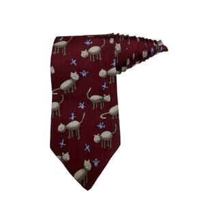 Save The Children Jack Age 5 Cat Bird Novelty Necktie Silk